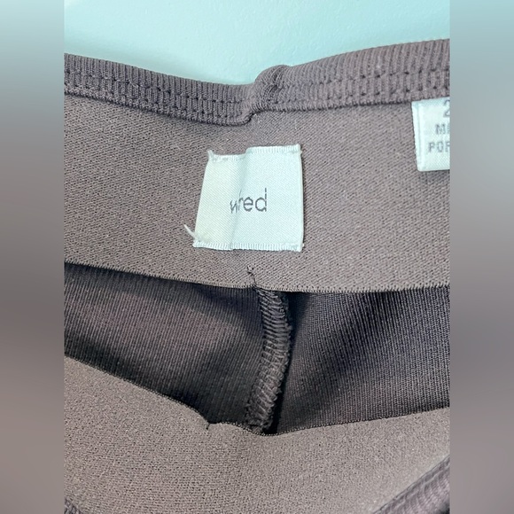 Aritzia Wilfred Mid Rise Kick Flare Candace Pants Stretchy Ribbed Mocha Brown - Picture 11 of 16